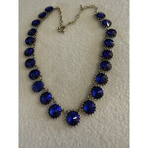 J CREW STUNNING BLUE SAPPHIRE FACETED NECKLACE